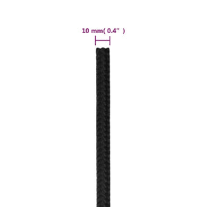vidaXL Boat Rope Black 10 mm 500 m Polypropylene