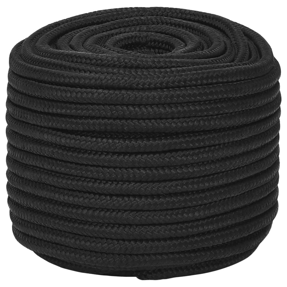 vidaXL Boat Rope Black 12 mm 25 m Polypropylene