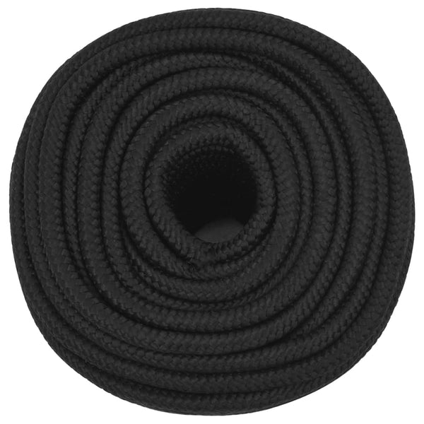 vidaXL Boat Rope Black 12 mm 25 m Polypropylene
