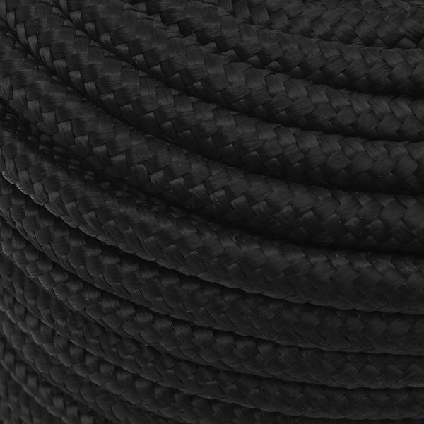 vidaXL Boat Rope Black 12 mm 25 m Polypropylene