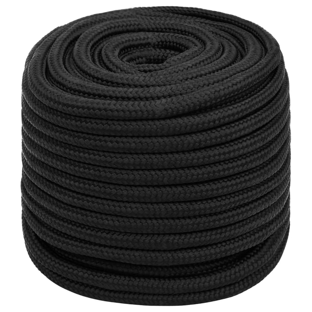vidaXL Boat Rope Black 16 mm 100 m Polypropylene