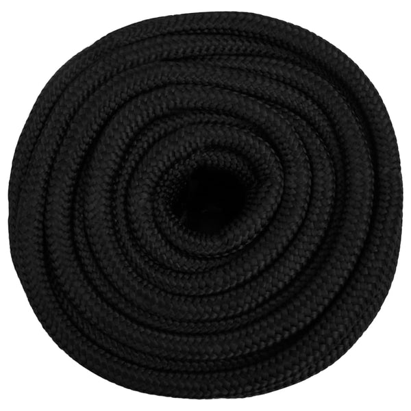 vidaXL Boat Rope Black 18 mm 100 m Polypropylene