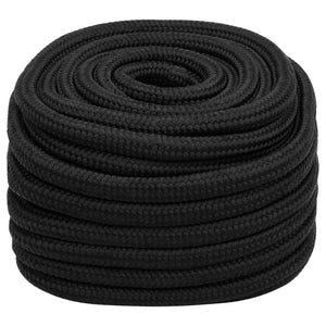 vidaXL Boat Rope Black 20 mm 50 m Polypropylene