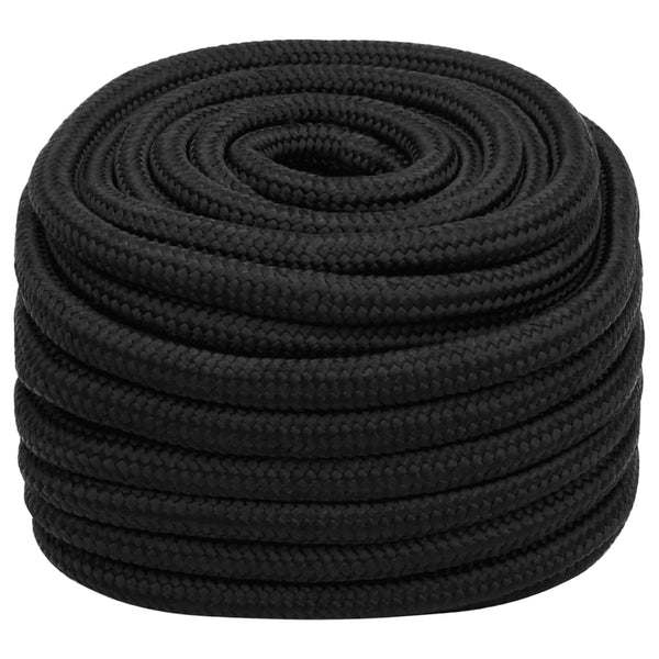 vidaXL Boat Rope Black 20 mm 100 m Polypropylene