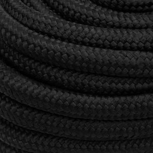 vidaXL Boat Rope Black 20 mm 100 m Polypropylene