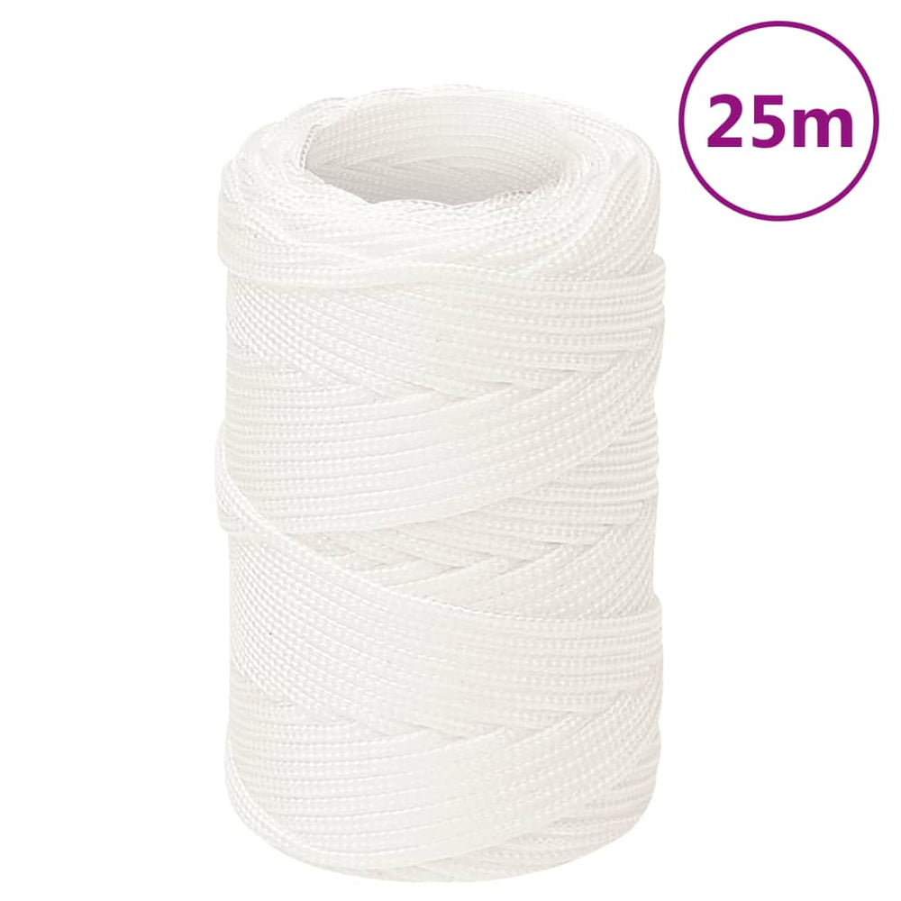 vidaXL Boat Rope White 2 mm 25 m Polypropylene