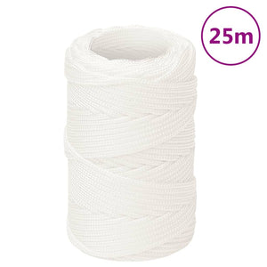 vidaXL Boat Rope White 2 mm 25 m Polypropylene