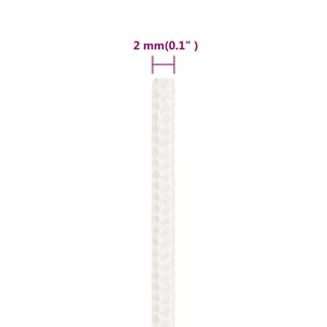 vidaXL Boat Rope White 2 mm 25 m Polypropylene