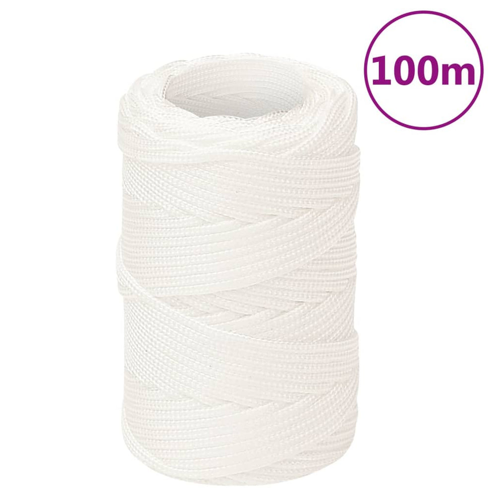 vidaXL Boat Rope White 2 mm 100 m Polypropylene