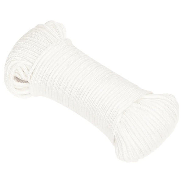 vidaXL Boat Rope White 3 mm 50 m Polypropylene