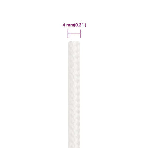 vidaXL Boat Rope White 4 mm 100 m Polypropylene