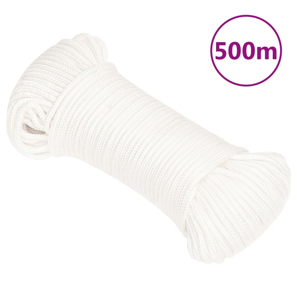 vidaXL Boat Rope White 4 mm 500 m Polypropylene