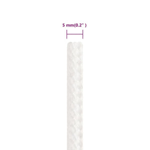 vidaXL Boat Rope White 5 mm 500 m Polypropylene