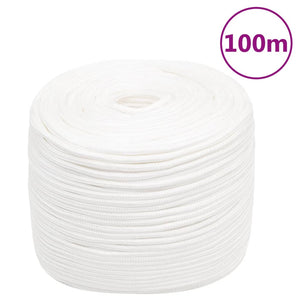 vidaXL Boat Rope White 6 mm 100 m Polypropylene