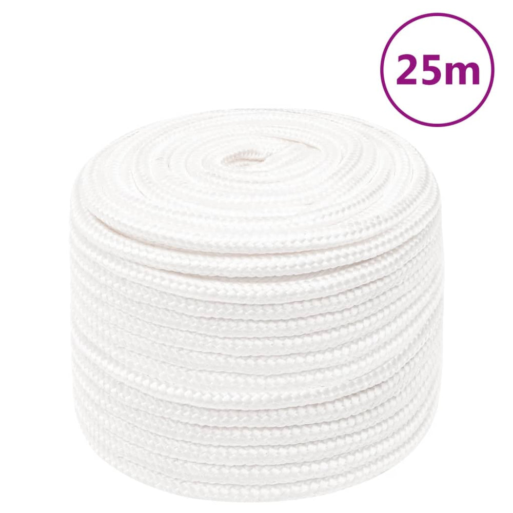 vidaXL Boat Rope White 12 mm 25 m Polypropylene