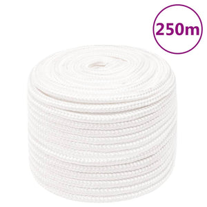 vidaXL Boat Rope White 12 mm 250 m Polypropylene