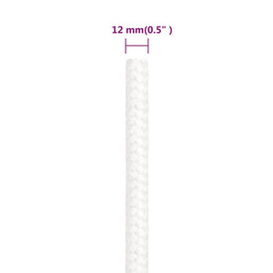vidaXL Boat Rope White 12 mm 250 m Polypropylene