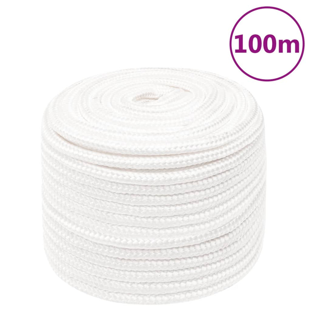 vidaXL Boat Rope White 14 mm 100 m Polypropylene