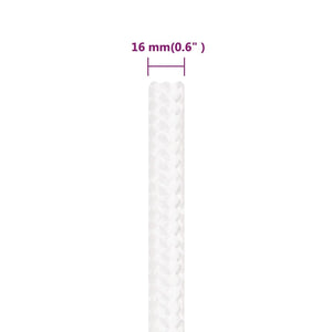 vidaXL Boat Rope White 16 mm 250 m Polypropylene