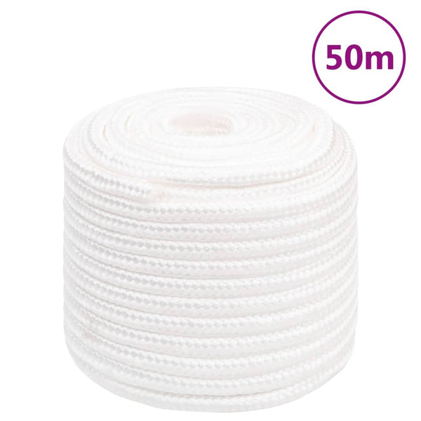 vidaXL Boat Rope White 18 mm 50 m Polypropylene