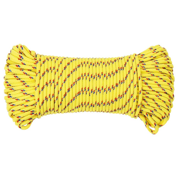 vidaXL Boat Rope Yellow 3 mm 25 m Polypropylene