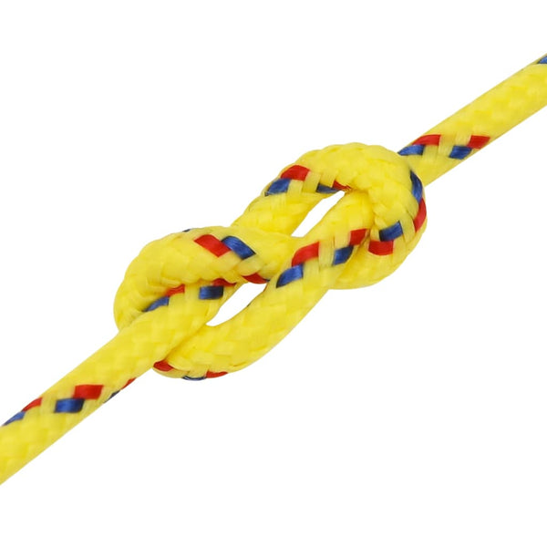 vidaXL Boat Rope Yellow 5 mm 100 m Polypropylene