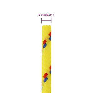 vidaXL Boat Rope Yellow 5 mm 250 m Polypropylene