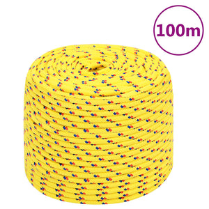 vidaXL Boat Rope Yellow 6 mm 100 m Polypropylene