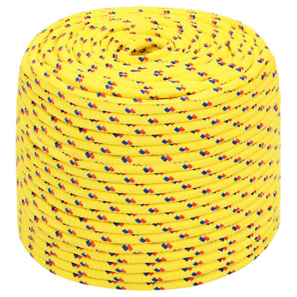 vidaXL Boat Rope Yellow 6 mm 250 m Polypropylene