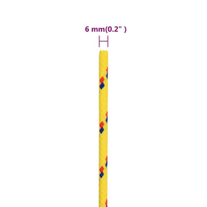 vidaXL Boat Rope Yellow 6 mm 250 m Polypropylene
