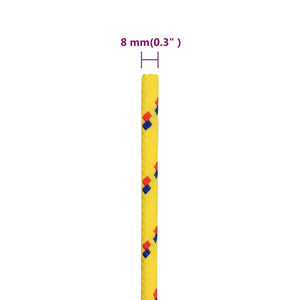 vidaXL Boat Rope Yellow 8 mm 500 m Polypropylene