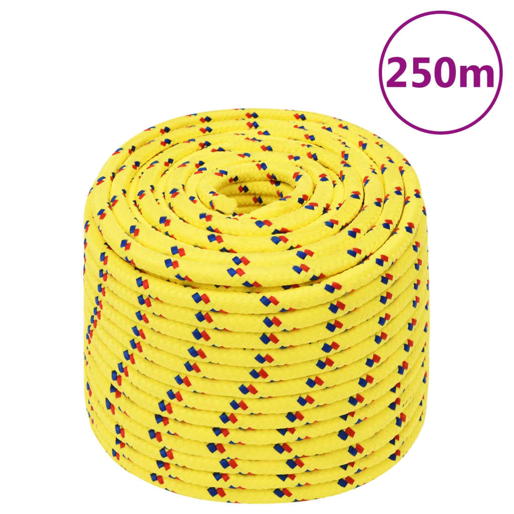 vidaXL Boat Rope Yellow 14 mm 250 m Polypropylene