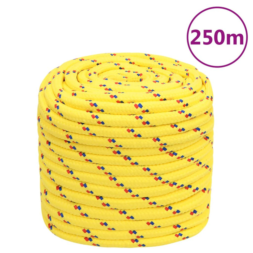 vidaXL Boat Rope Yellow 16 mm 250 m Polypropylene
