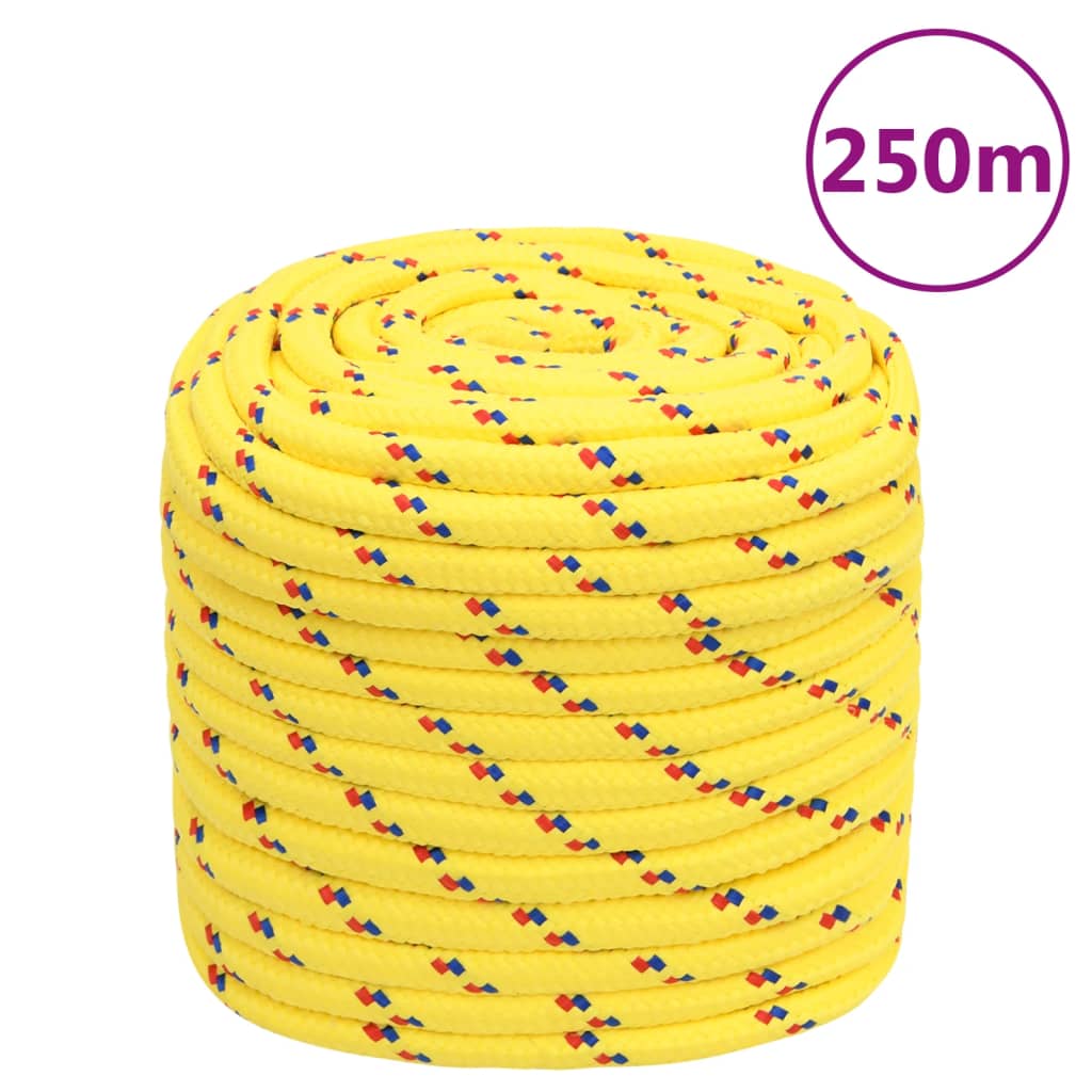 vidaXL Boat Rope Yellow 16 mm 250 m Polypropylene
