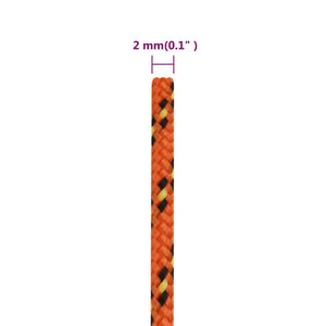 vidaXL Boat Rope Orange 2 mm 50 m Polypropylene