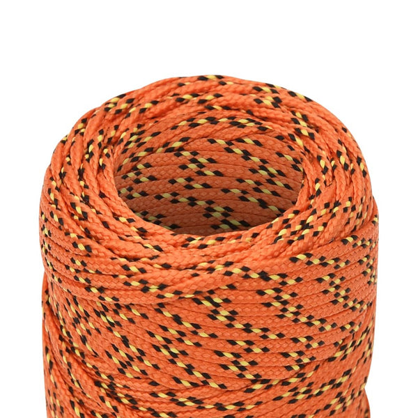 vidaXL Boat Rope Orange 2 mm 250 m Polypropylene