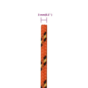 vidaXL Boat Rope Orange 3 mm 25 m Polypropylene
