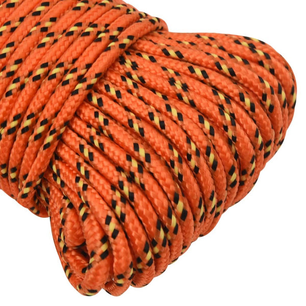 vidaXL Boat Rope Orange 3 mm 500 m Polypropylene