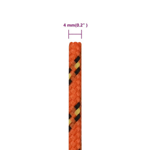 vidaXL Boat Rope Orange 4 mm 500 m Polypropylene