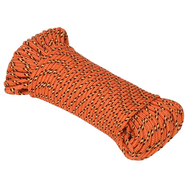 vidaXL Boat Rope Orange 5 mm 500 m Polypropylene