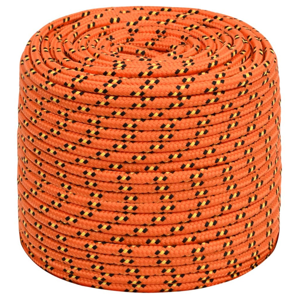 vidaXL Boat Rope Orange 10 mm 50 m Polypropylene