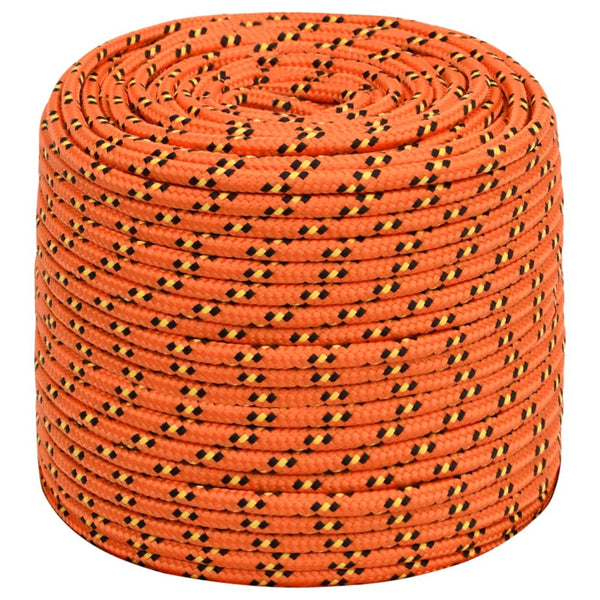 vidaXL Boat Rope Orange 10 mm 50 m Polypropylene
