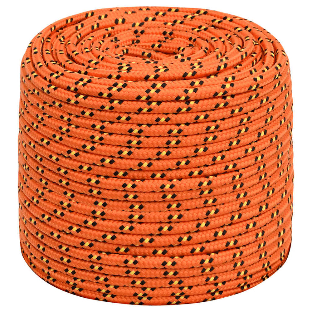 vidaXL Boat Rope Orange 10 mm 100 m Polypropylene