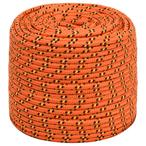 vidaXL Boat Rope Orange 10 mm 500 m Polypropylene