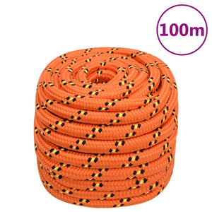 vidaXL Boat Rope Orange 20 mm 100 m Polypropylene