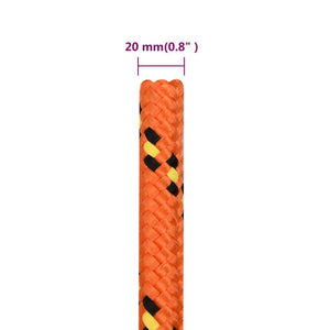 vidaXL Boat Rope Orange 20 mm 100 m Polypropylene