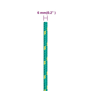 vidaXL Boat Rope Green 6 mm 50 m Polypropylene