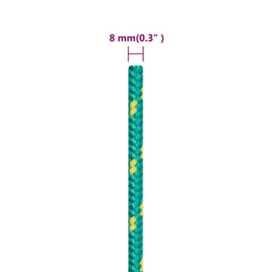 vidaXL Boat Rope Green 8 mm 50 m Polypropylene