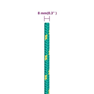 vidaXL Boat Rope Green 8 mm 100 m Polypropylene