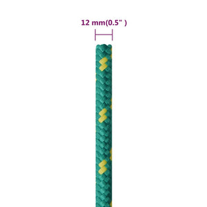 vidaXL Boat Rope Green 12 mm 100 m Polypropylene